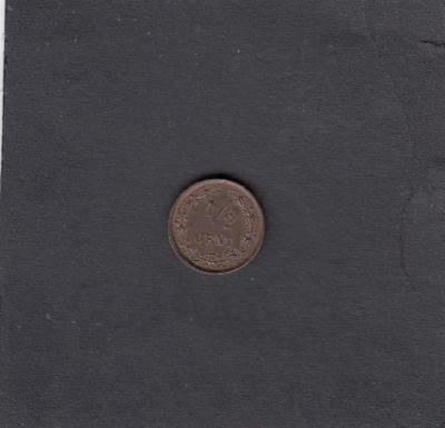 Beschrijving: 1/2 Cent WILLEM III 